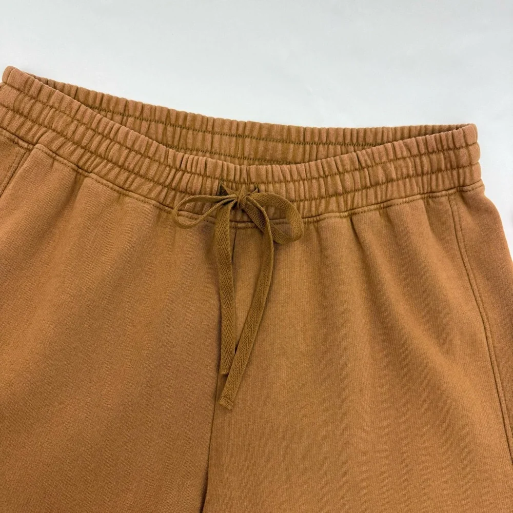 Hatch The Romy Darted Sweatpants Maternity Barrel Leg Rubber Tan Mustard